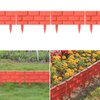 Gardenised Outdoor Brick Stone Gate Lawn Edging, Red, PK 8 QI004019R